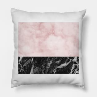 Sivec Rosa pink & Campari black marble Pillow