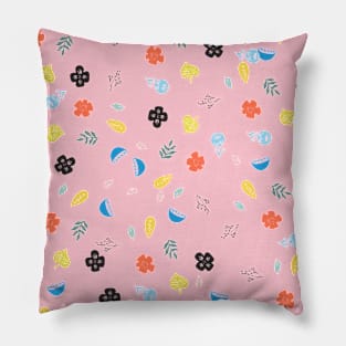 Beautiful Floral and Leaf Design Pillow