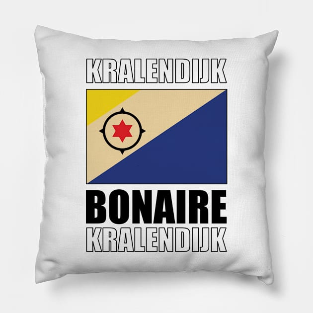 Flag of Bonaire Pillow by KewaleeTee