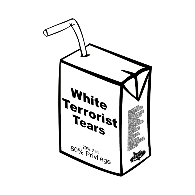 White Terrorist Tears (lapel) by Bubblin Brand