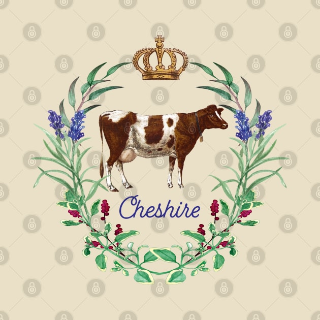 Cheshire County, England, New Hampshire Dairy Cow by Pine Hill Goods