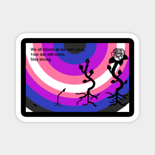 Time to Bloom (Genderfluid v2) Magnet