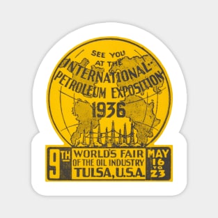 1936 Tulsa Oklahoma Oil Expo Magnet