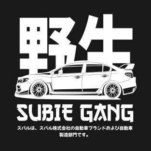 Subie gang white print T-Shirt