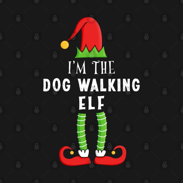 Dog Walking Elf Christmas Matching Family Gift by qwertydesigns