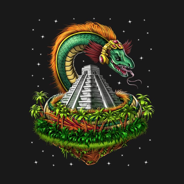 Quetzalcoatl Aztec Feathered Serpent God by underheaven
