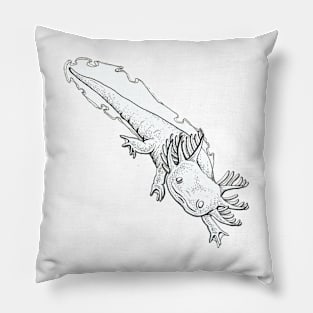 Dotted Axolotl Sideways Pillow