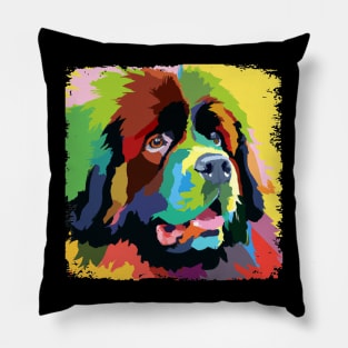 Newfoundland Pop Art - Dog Lover Gifts Pillow