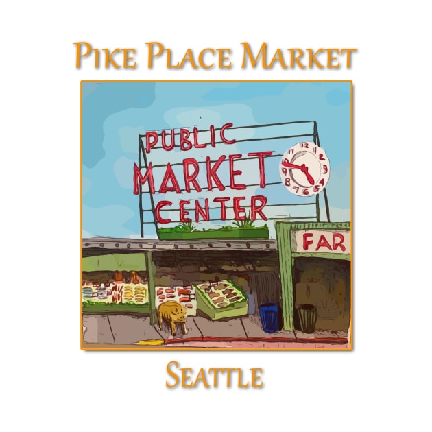 Pike Place Market Seattle by WelshDesigns