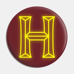 Letter H Letter Art Pin