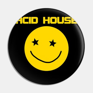 ACID HOUSE MUSIC - collector from the 90s yellow Pin