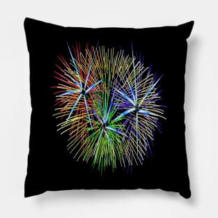 Light Up The Night Sky Colorful Fireworks Celebrations Pillow