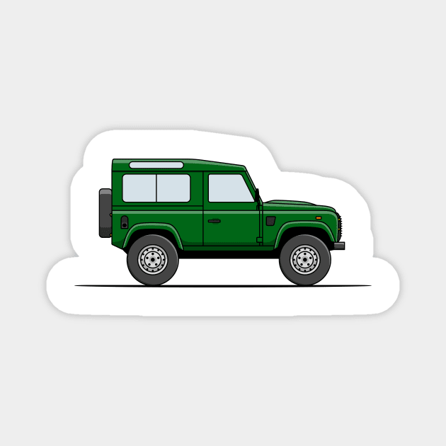 Land Rover Defender - Green Magnet by JingleSnitch