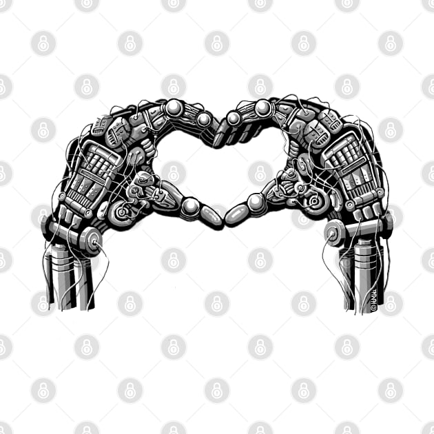 Robot Hands make Heart Shape by NewSignCreation