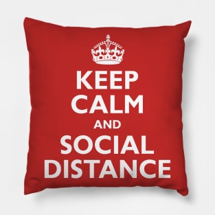 Everyone, Keep Calm and Social Distance Pillow