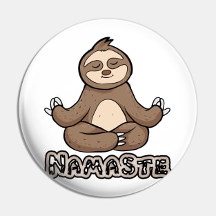 namaste sloth yoga Pin