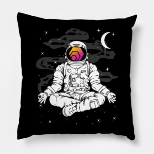 Astronaut Yoga HEX Coin To The Moon HEX Crypto Token Cryptocurrency Blockchain Wallet Birthday Gift For Men Women Kids Pillow