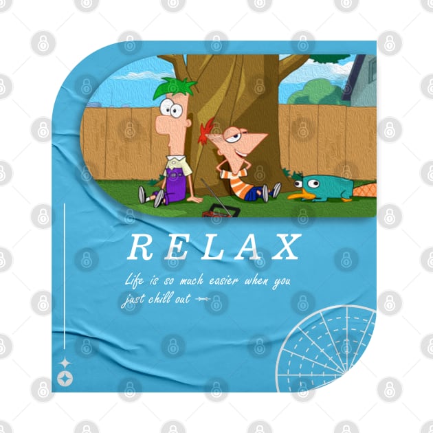 Phineas and Ferb chill out 01 by Nangers Studio