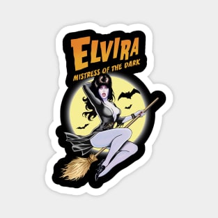 Elvira Halloween Moon Magnet