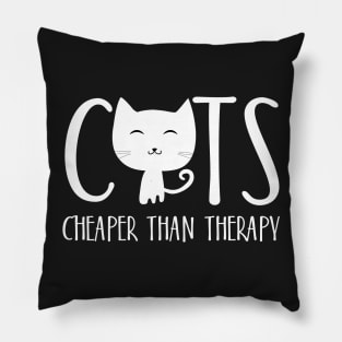 Cats Cheaper than therapy Pillow