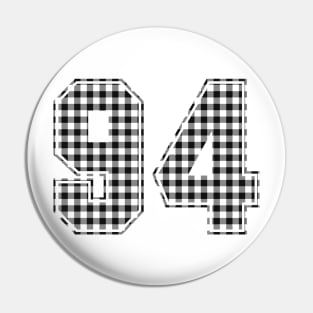 Plaid Number - 94 - Dark Pin