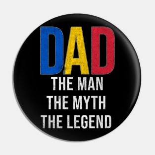 Chadian Dad The Man The Myth The Legend - Gift for Chadian Dad With Roots From Chadian Pin