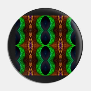 Green Blue Purple Peacock Feather Colors Pattern 12 Pin