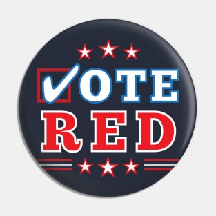 Vote Red Republican Midterm Election Pin