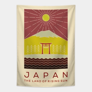 Pink japan the land of rising sun Tapestry