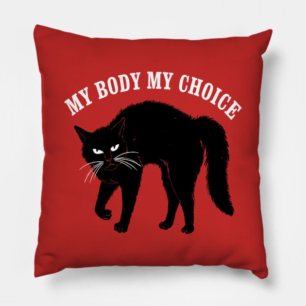 My Body My Choice Pillow by dragonstarart