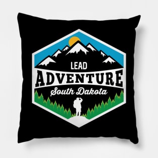 Lead Adventure South Dakota Hiking Wilderness Pillow
