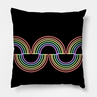 Pastel Neon Light Rainbow 2 Pillow