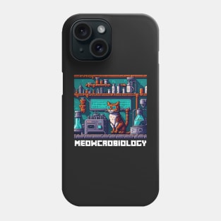 funny meowcrobiology cat Phone Case