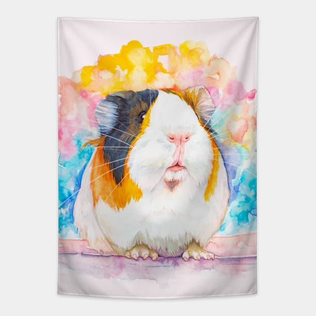 The watercolor guinea pig Tapestry by LilianaTikage