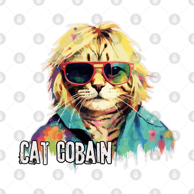 Cat Cobain for cat and grunge lovers by Sketchy Pedals