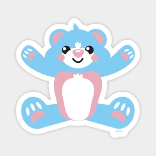 Transgender Pride Flag Teddy Bear Magnet