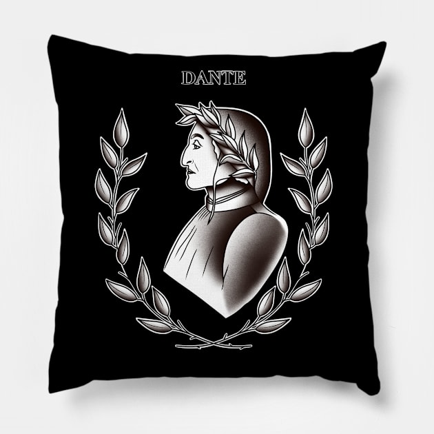 HomeSchoolTattoo Dante Alighieri Pillow by HomeSchoolTattoo