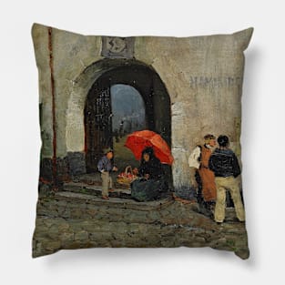 Outside the Harbor Master's Office by Hugo Birger Pillow