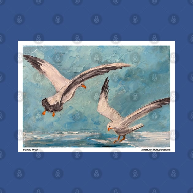 Ocean Seagulls by Airbrush World