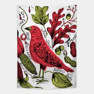 Red Crow Art Tapestry