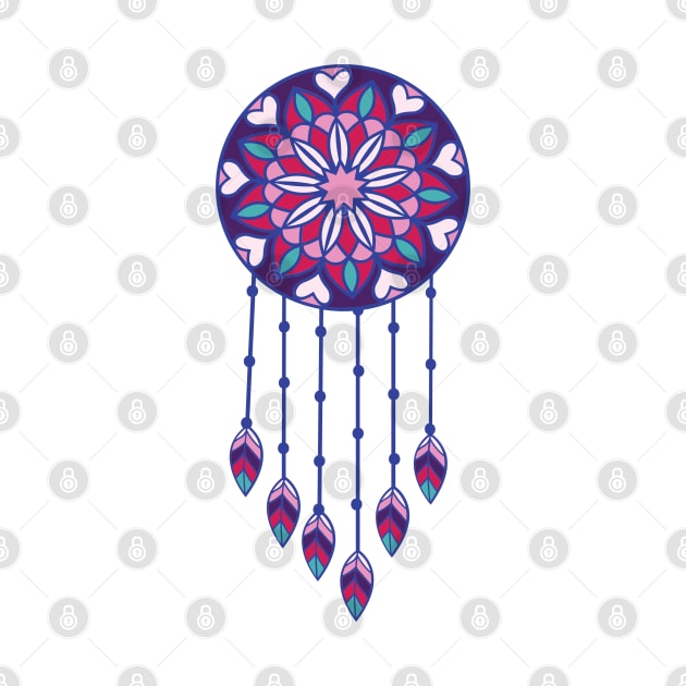 Mandala dreamcatcher dream catcher bad dream chaser native feathers by alcoshirts