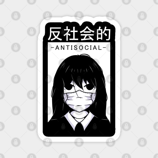 Anti Sozial Girl Magnet by gdimido