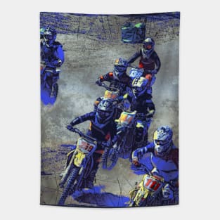 Let's Race - Motocross Racers Tapestry