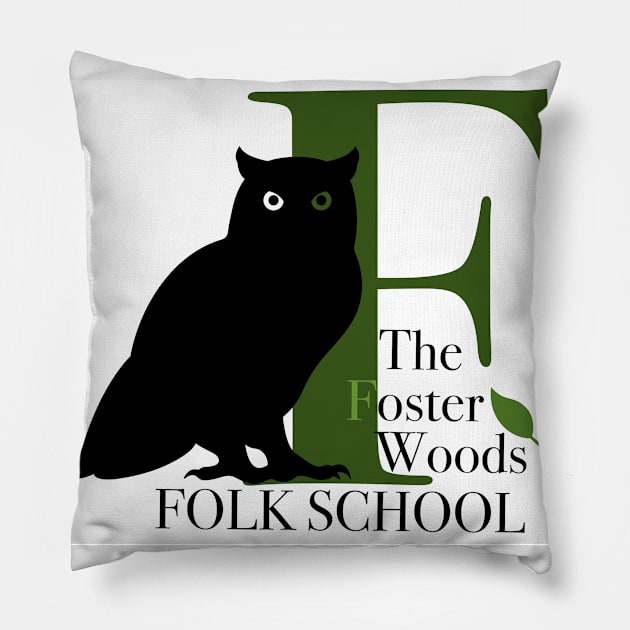 Foster Woods Folk School Logo Pillow by The Foster Woods