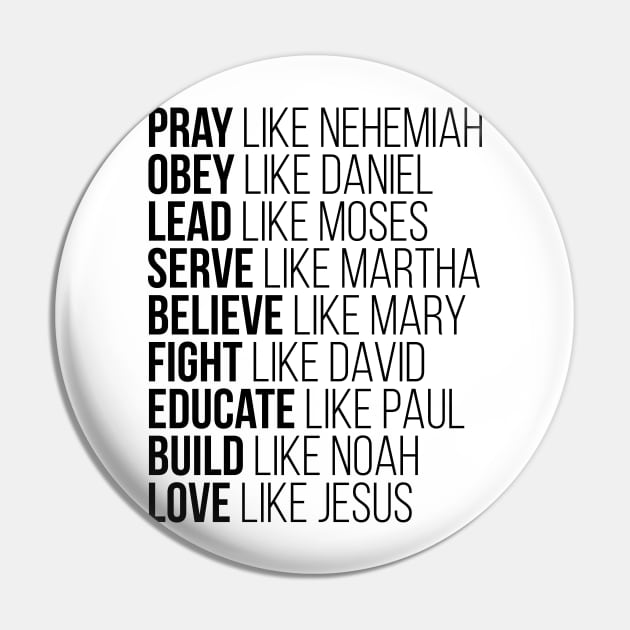 Love Like Jesus | Christian | Faith | Religious Pin by ChristianLifeApparel