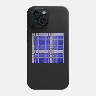 New School Neon Tartan Blue Black & Grey Phone Case