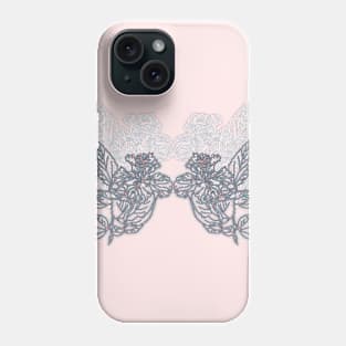 Floral symetrical line art Phone Case