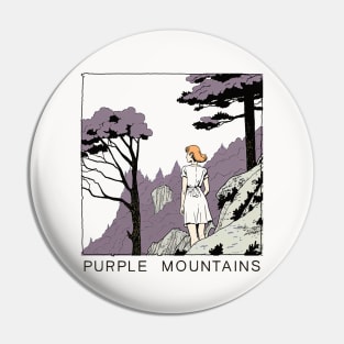 Purple Mountains  -- Original Fan Artwork Design Pin