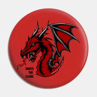 Fiery Red dragon Pin