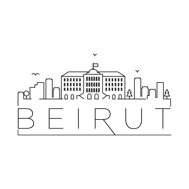 Beirut Skyline Design by kursatunsal